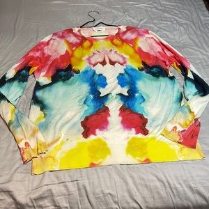 Alexander McQueen Tie-Dye Long Sleeve T-Shirt